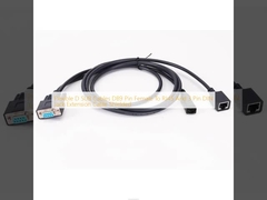 Flessibile D SUB Cavi DB9 Pin Femminile a RJ45 e 3 Pin DIN Jack Cable di estensione protetta