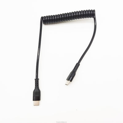 Cavo USB C a molla Cavo USB A maschio per il tipo C maschio Cavo di ricarica rapida Cavo di dati retrattile Cavo