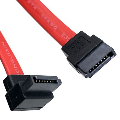 Assemblaggio di cavi SATA flessibili Custom Straight To 90 Degree Right Angle SATA Data Cable